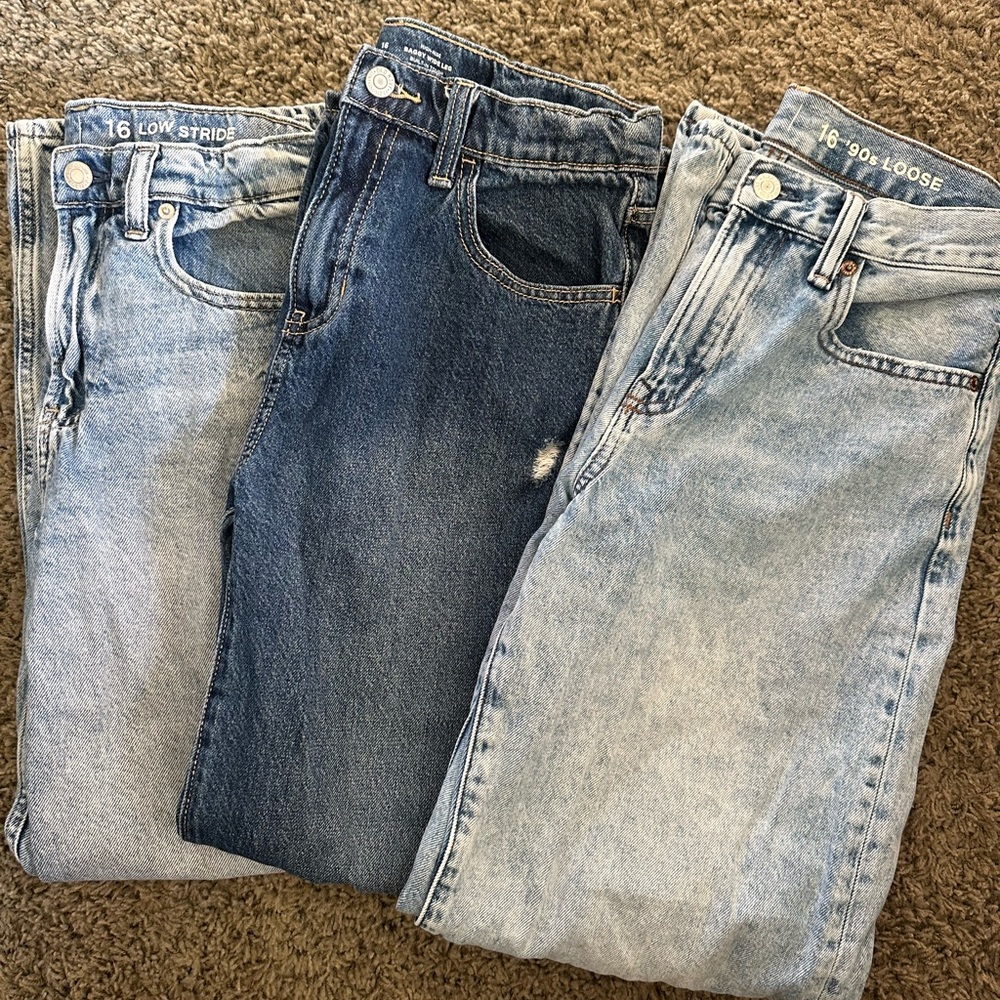 Set of Three Denim GAP jeans